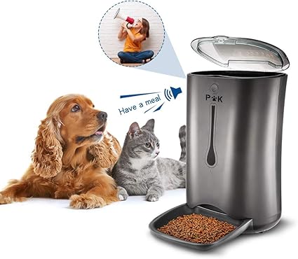 Puppy Kitty 65l Distributeur De Croquettes Pour Chats Et Chiens Distributeur Automatique De Nourriture Enregistrement Vocal Programmable 4 Repas Par
