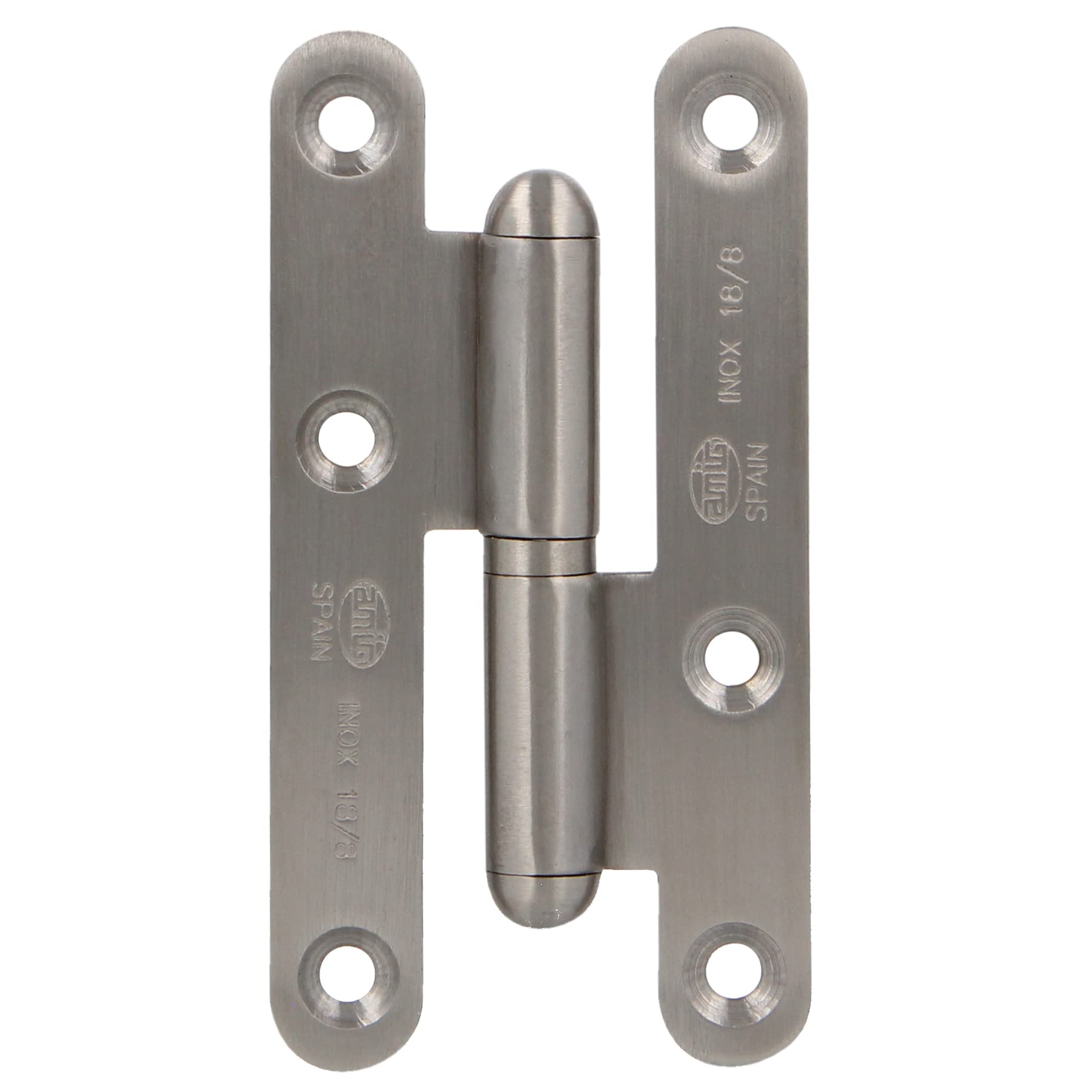 Amig - Door Holder with Pressure Washer | Right Bolt | Stainless Steel 18/8 Matt | Round Edges | Without End Edge | Door Opener 30 V | Size 405-100