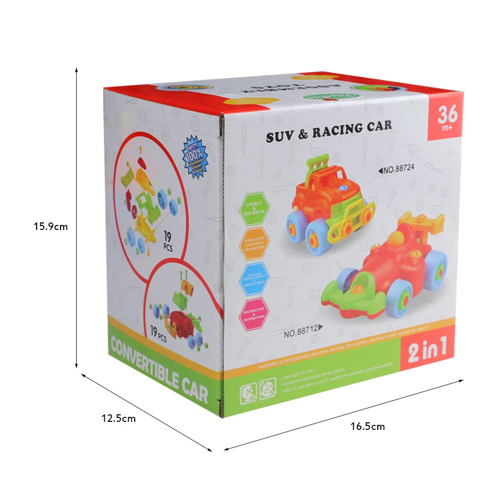 Montage Auto Spielzeug Konstruktion Spielzeug SUV Modell 2 in 1 für Kinder Jungen