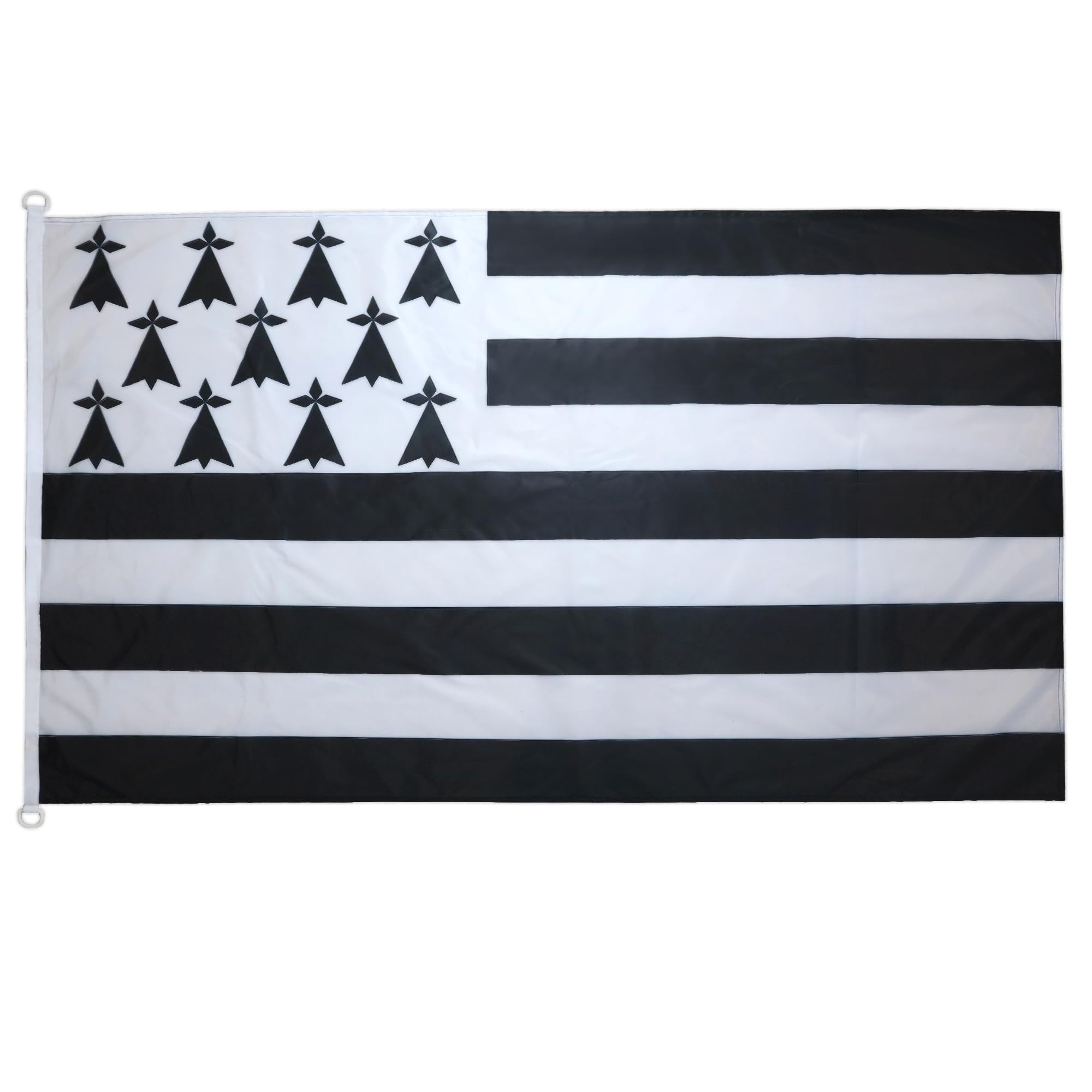 AZ FLAG - Brittany Flag - 3x5 Ft - For Outdoor - French region of Bretagne Banner Knitted Polyester with Two Plastic Rings - Fade Resistant - Vivid Colors - 3' x 5' Feet - 150x90 Cm