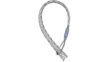 YZELCMT Cable Pulling Grip Lassos for 25-31mm（0.98"-1.22"）electrical wire, single head rope loop, 22.83" long steel wire mesh sock, Anti-slip flexible cable sleeve