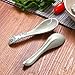 Longpro Ceramics Soup Spoons set Hand Painted Flower Glaze Porcelain Chinese Japanese Asian Rice Spoons Appetizer Tableware Meal Partner of Food Safe Non toxic Lead free spoons, Grey color
