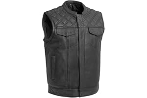 First Mfg Co - Downside - Men's Motorcycle Biker Riding Leather Vest