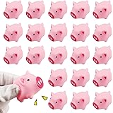 Meeall Pig Bath Toy, Rubber Pig Baby Bath Toy for Kids, Pig Decorations, 30 PCS