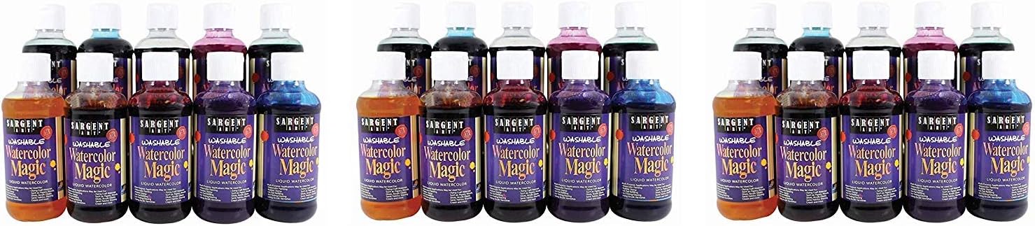 Sargent Art 22-6010 10-Count 8-Ounce Watercolor Magic Set (Pack of 3)