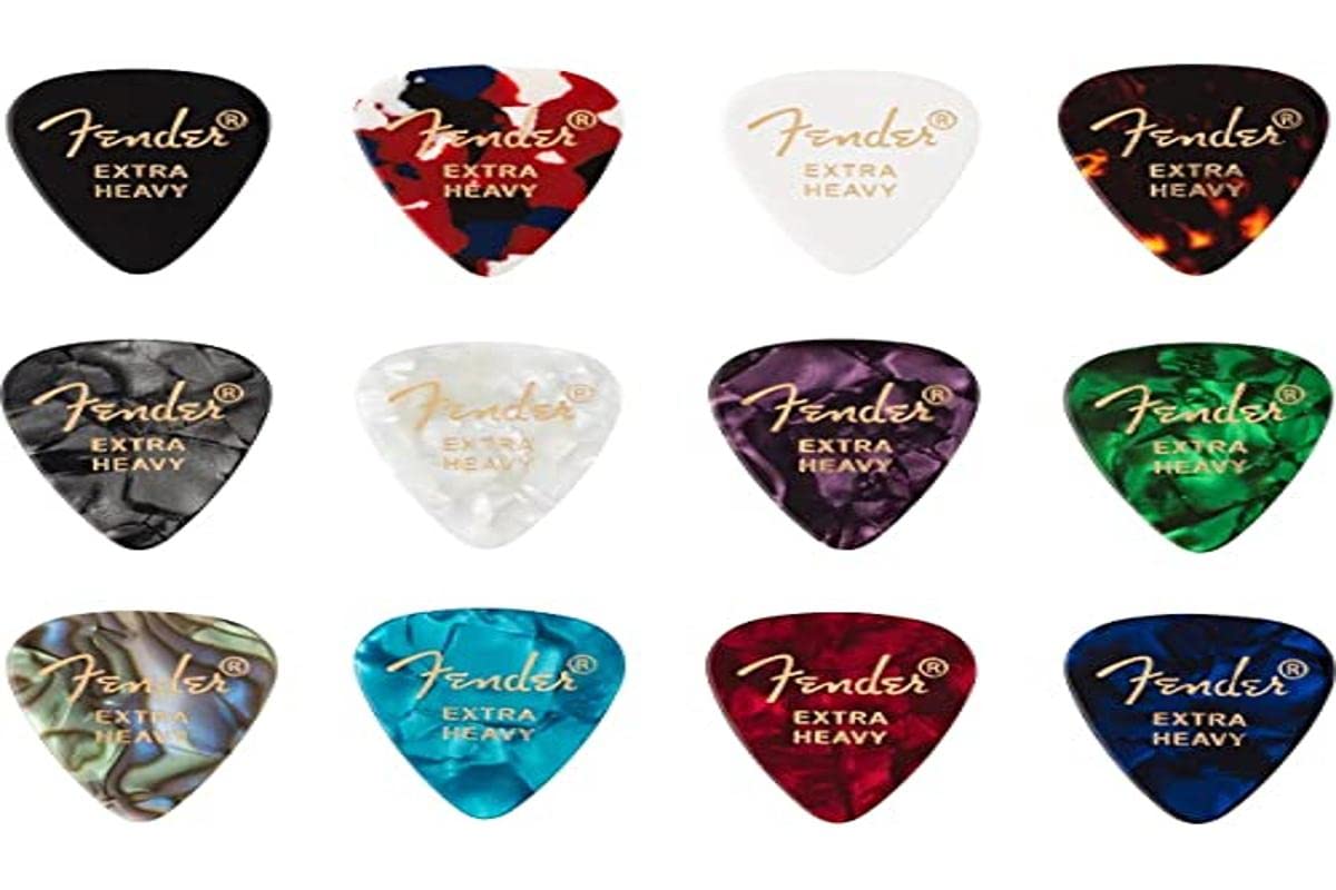Fender© 351 Medley Celluloid Picks - Extra Heavy - 12 Pack — image 1