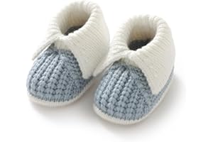 Neiwech Baby Booties Newborn Infant Sock Shoes Knit Crochet Soft Cozy Warm Boots for Boys Girls