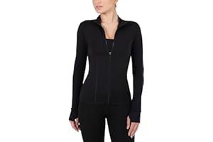 YITTY Active Women's Ultraluxe Full Zip Jacket, Athleisure, 4-Way-Stretch, Thumbholes