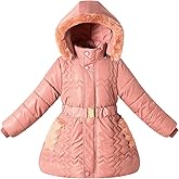 Tumaron Girls Winter Jacket Coat with Fur Hood Size 4-10 Warm Fleece Lined Puffer Outwear