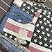chouyatou Women's Low-Rise American Flag Print Daisy Duke Ripped Denim Shorts