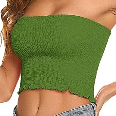 strapless bra crop top
