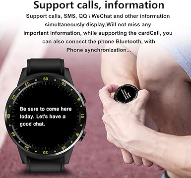 Milnnare Reloj Inteligente Bluetooth GPS Frecuencia cardíaca SIM ...