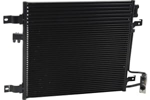 KOOL-VUE Kool Vue A/C Condenser Compatible With 2007-2011 Jeep Wrangler Automatic Transmission With Integrated Oil Cooler