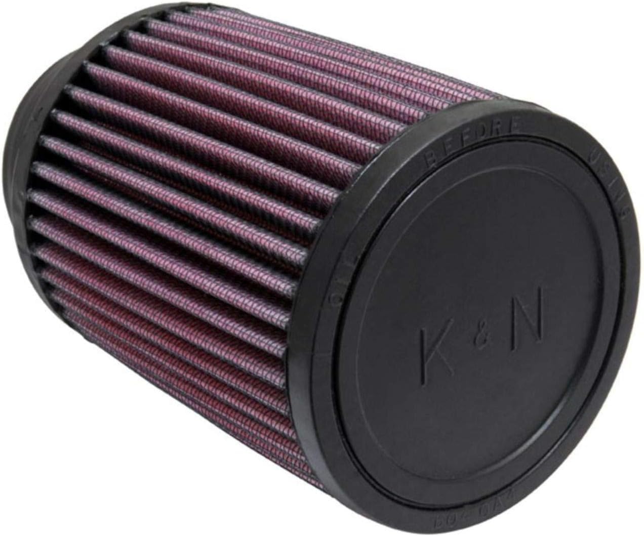 K&N Universal Clamp-On Air Filter: High Performance, Premium, Washable, Replacement Engine Filter: Flange Diameter: 2.75 In, Filter Height: 5 In, Flange Length: 1 In, Shape: Round, RU-1460