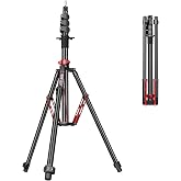 FreeSea MT-03 Heavy Duty Photography Light Stand, Aluminum Alloy Tripod | 106" Tall Tripod with Flip Locks &amp; Air Spring, 5kg Load Capacity, for Boom Arm, Large Softbox, Flash, with Carrying Bag