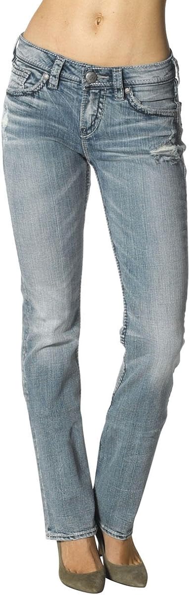 Silver Jeans Co. Women's Suki Curvy Fit High Rise Baby Bootcut Jean: Clothing