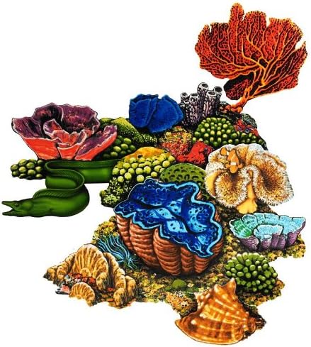 Mosaic Tile Porcelain Reef Scene - E