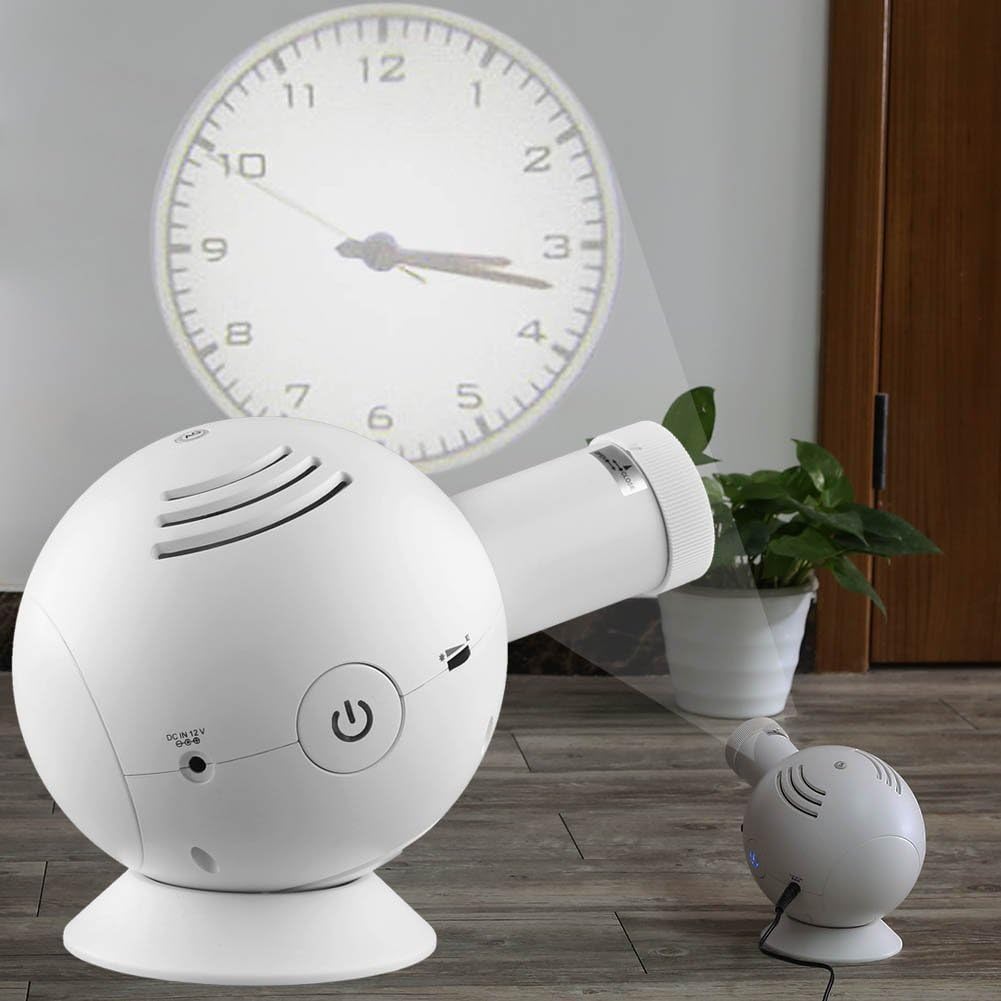 Very100正規品 プロジェクションクロック Projection Clock プロジェクター時計 Led 照明 掛け時計 置き時計 アラビア数字 ホワイト ホーム キッチン 通販 Amazon