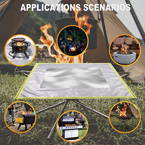 Fire Pit Mat Heat Resistant Ember Mat67 x 60" ,Fireproof Mat,Grill Fire