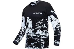 HOTLION Men's Mountain Bike Jersey Long Sleeve MTB Off-Road Motocross Jersey Quick Dry Downhill&Motocross Shirts