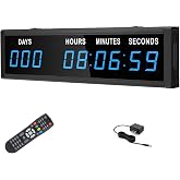 Blue 1.8" 9Digits Large LED Countdown Count Up Days Clock with Remote Christmas Event