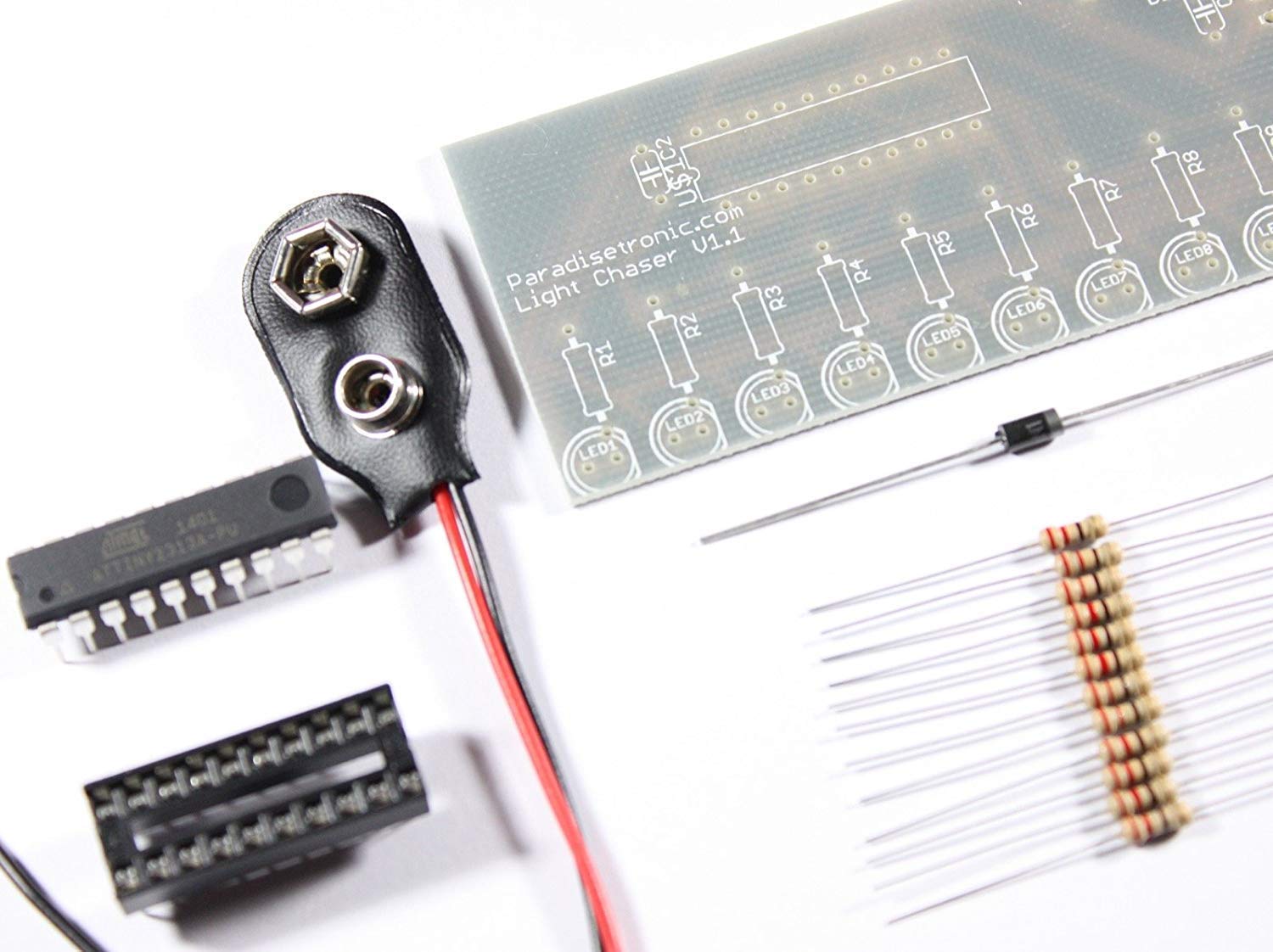 Paradisetronic.com 12-Channel Running Light Kit with Super Bright LEDs, Atmel microcontroller, 6V-12V (Blue) - Image 3