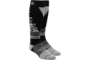 100% TORQUE Moto Socks - Black/Grey - Youth S/M