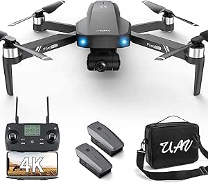 GPS 4k Drones with 2 axis Gimbal EIS Camera for Adults Beginners,3280ft Long Range Professional Quadcopter with Brushless Motor, 50Mins Flight Time WIFI 5G FPV Transmission Auto Return Foldable