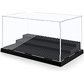 Homikidy Display Case for Minifigure Action Figures Blocks, Removable Acrylic Display Box Storage for Collection Bricks Block