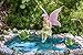 Joykick Fairy Garden Fish Pond Kit - Miniature Hand Painted Figurine Statues with Accessories - Set of 4pcs for Your House or Lawn Decor