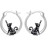 JUSTKIDSTOY Hypoallergenic Panda/Unicorn/Hummingbird/Dolphin Hoop Earrings for Women 925 Sterling Silver Animal Huggie Hoop Earrings Jewelry Gifts for Sensitive Ears