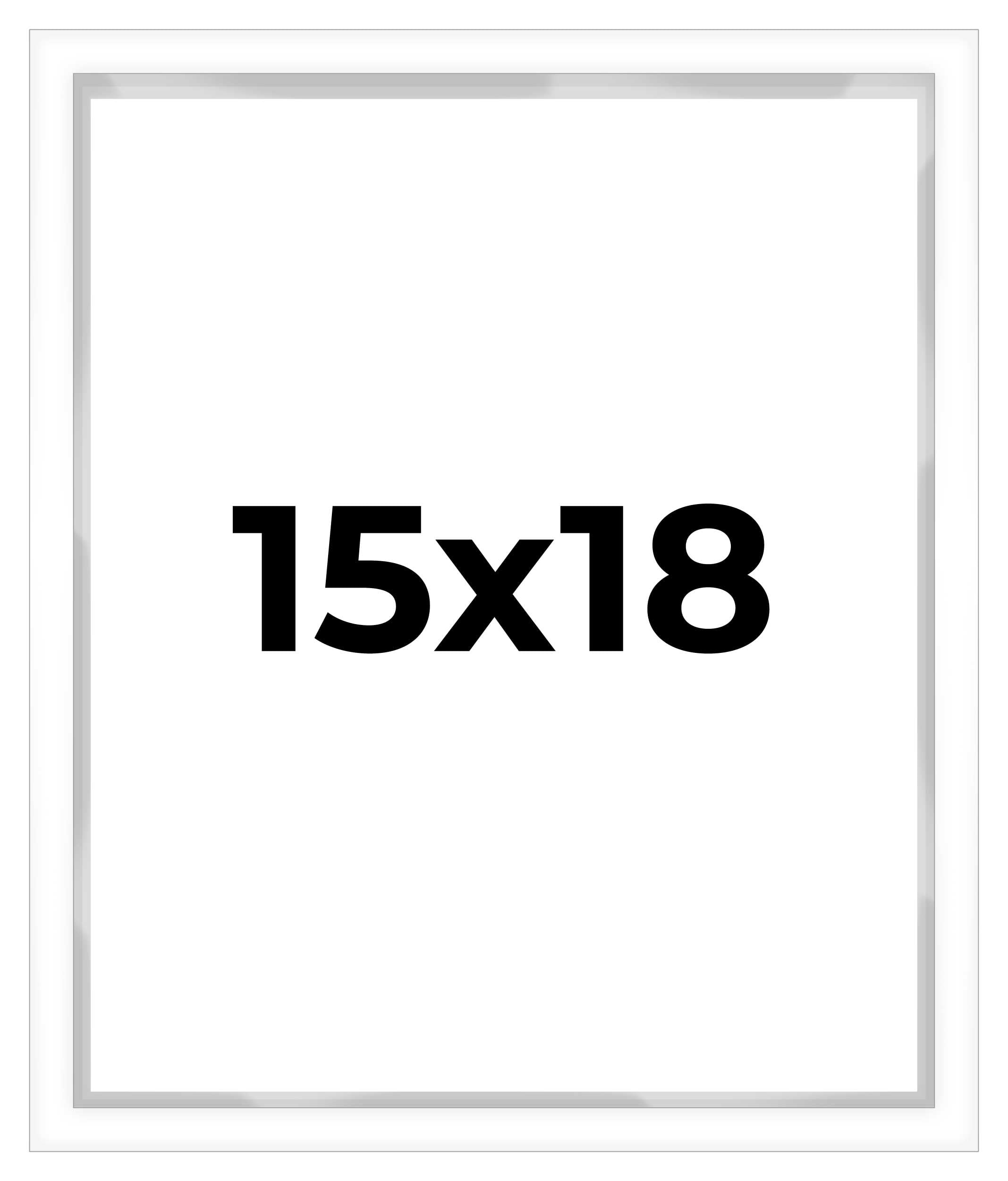 15x18 Shadow Box White Contemporary Frame