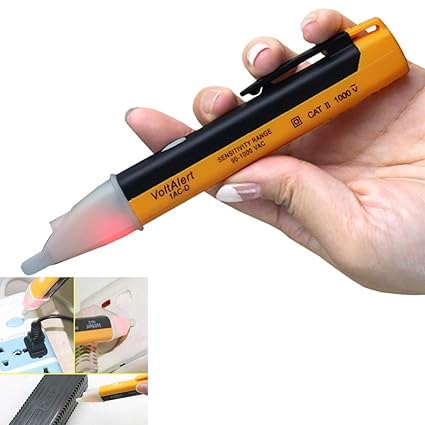 Outgeek Voltage Tester Non Contact Electric Tester Pen Voltage Detector with LED Light