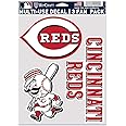 MLB Cincinnati Reds Decal Multi Use Fan 3 Pack, Team Colors, One Size