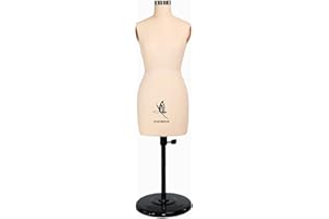 lavandeform Half Scale Dress Form 1:2 Miniature Sewing Half Size Mannequin. straightly into Body Inside,（Not Adult Full Size） Fully Pinnable Dressmaker Dummy. (beiges)