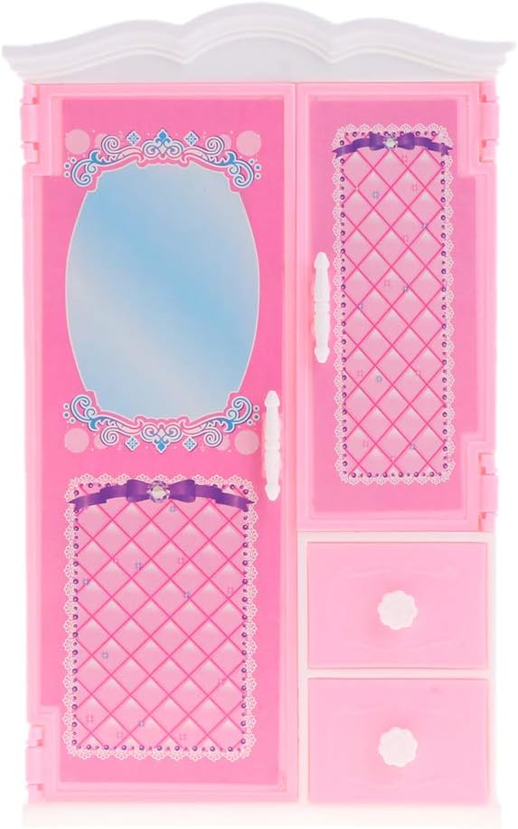 babyHUIH Doll Wardrobe Closet Fashion Wardrobe Closet Furniture Doll Clothes Wardrobe Accessories for Barbie Dolls