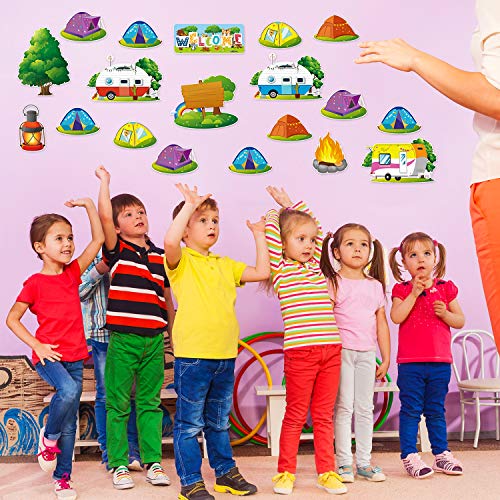 Camping Bulletin Board Decoration Set Mini Tent Vintage Trailers ...