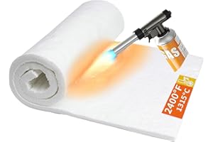 ALXYF High-Temperature 2400F Ceramic Fiber Insulation Blanket 60"×24"×0.8"(Thick) - Fireproof & Heat Resistant for Dishwashers, Wood Stoves, Kilns, Forges, Furnaces, Fireplaces, Foundries, Pizza Ovens