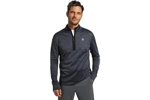 Chaps Men’s Quarter Zip Sweater - UPF 50+ Lightweight Dry Fit Sweater Fleece Golf Pullover for Men (S-XXL)
