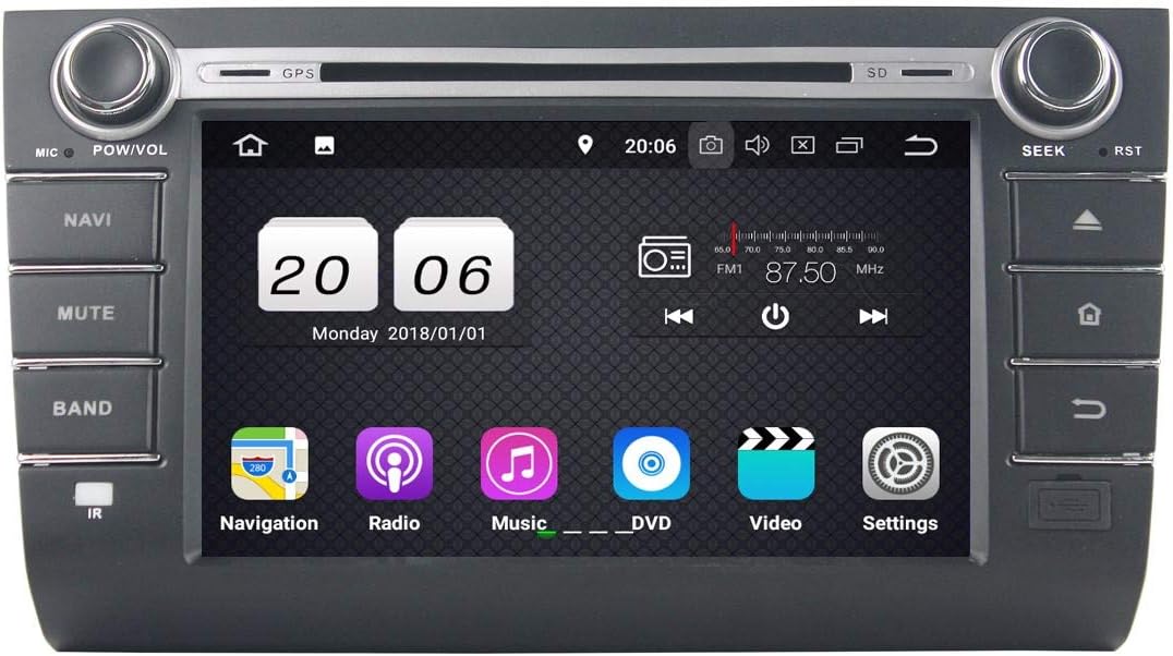 8 Inch Touchscreen Android 8.1 OS Car Radio for Suzuki Swift(2006-2010), DVD Player Bluetooth DAB+ Radio Head Unit