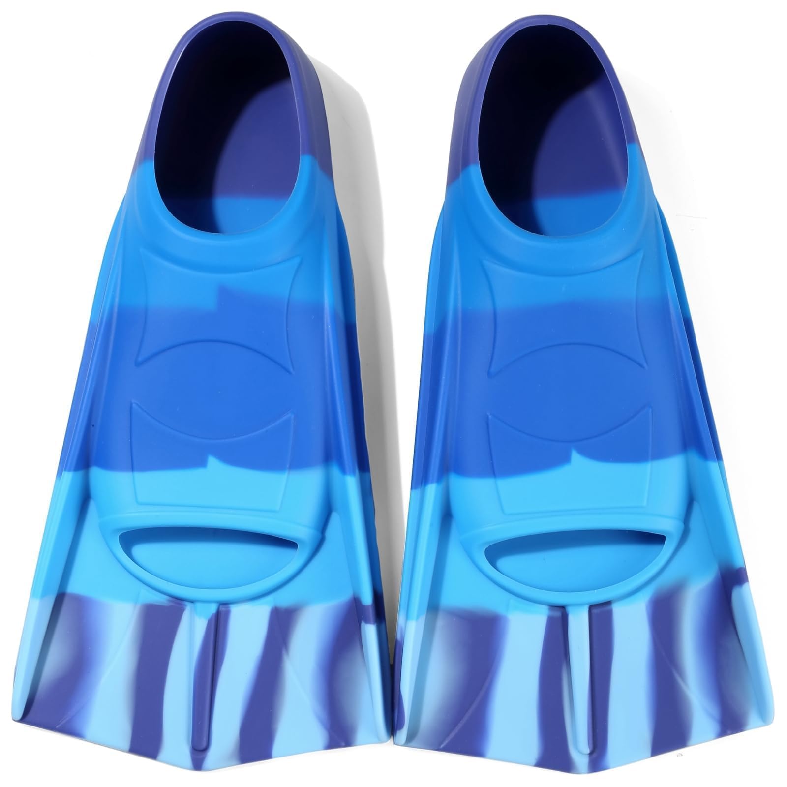 Foyinbet Kids Swim Fins,Short Swim Training Flippers for Lap Swimming Snorkeling for Child Girls Boys Teens XXXS, A Blue Whale