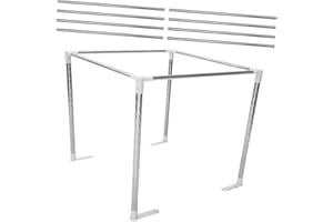 VICASKY Cadre de baldaquin épais en acier inoxydable pour lit avec support en métal résistant à l'entrée facile