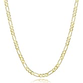 iSunat 3.6mm 14K Gold Necklaces for Women Gold Chain for Men 14K Golden Chain Necklace Women Dainty Necklace for Men Elegant Dance of Light Jewelry for Womens 16,18,20,22,24in