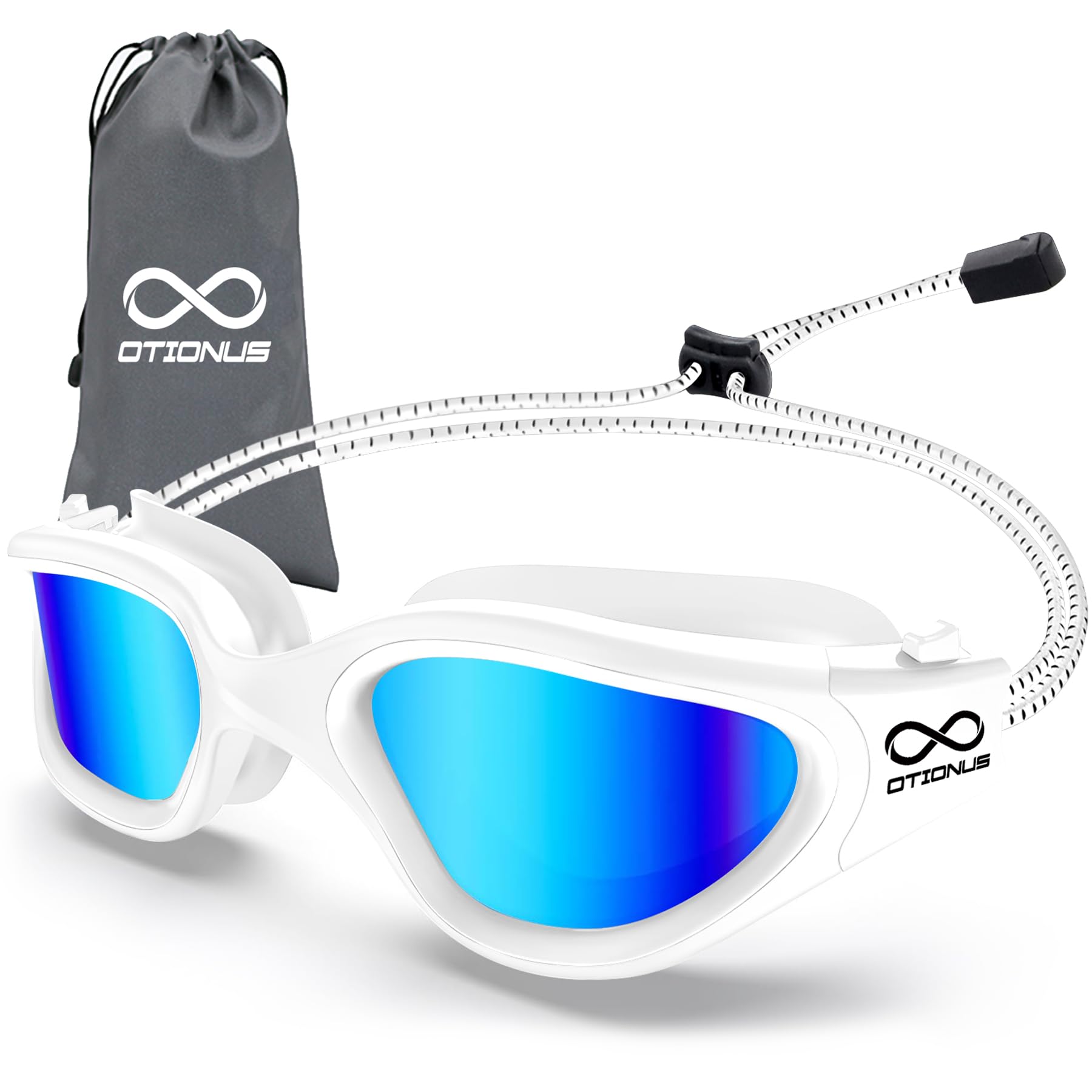 Photo 1 of Otionus Swim Goggles, Polarized Adult Swimming Goggles Bungee Strap No Hair Pulling Anti-fog Pool Goggles for Men Women