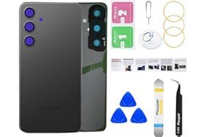 Phoupair Back Glass Replacement for Samsung Galaxy S24 with Professional Repair Tool Kit (Onyx Black)