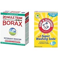 Mule Team Liquid Borax and Arm & Hammer Super Washing Soda, Variety Pack, Unscented 