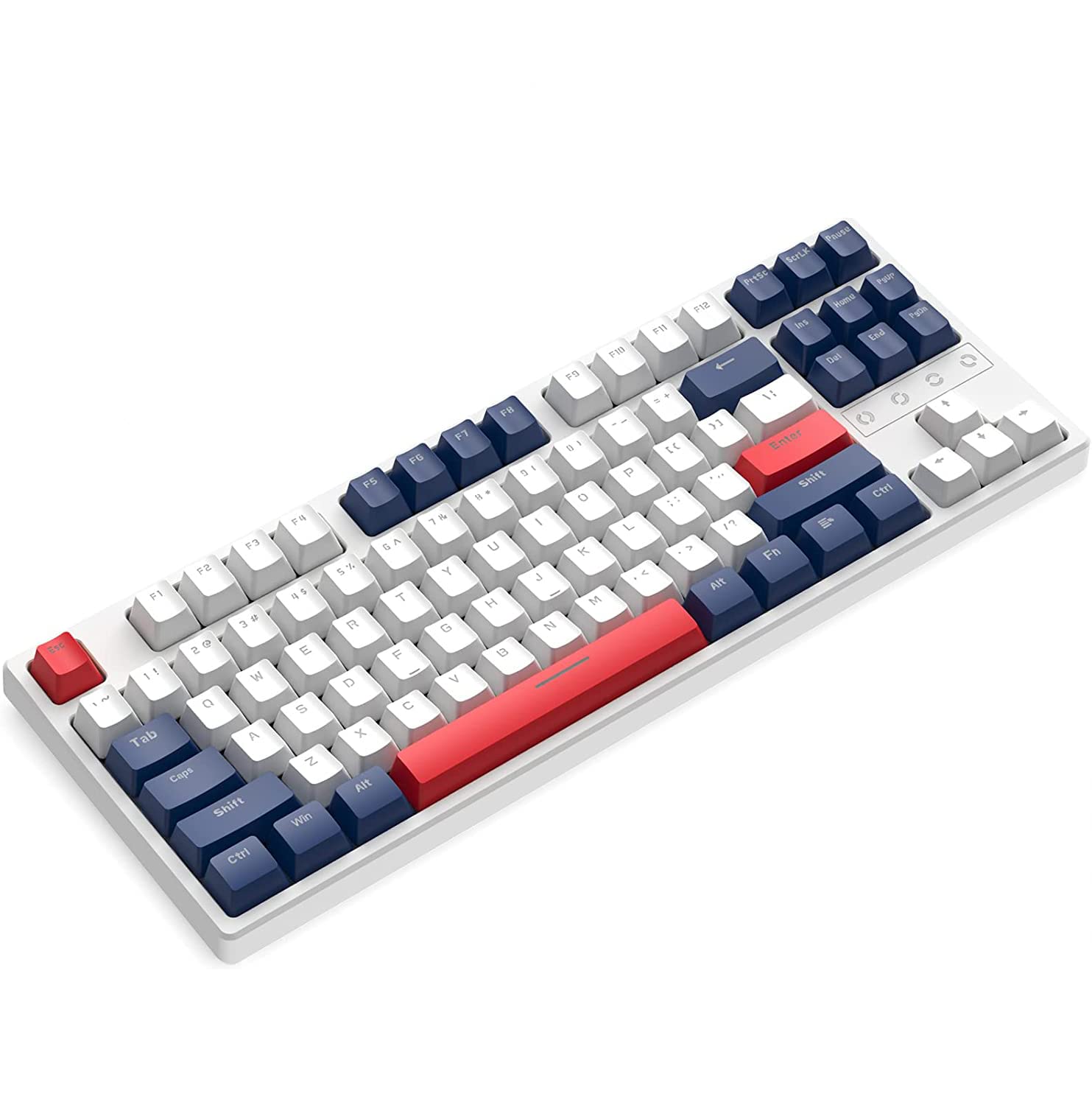 K87 75% Wireless Gaming Keyboard - Triple Mode-BT5.0 & 2.4GHz & Wired - Compact 87 Key TKL 80% Layout - LIGHTSYNC RGB Lighting - Hot Swappable Tactile Mechanical Switch Rechargeable 3000 mAh-Blue — image 1