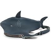 Tudi Frudi, Shark-Shaped Shoulder Bag with Adjustable Strap, Crossbody Bag, Messenger Bag, Full Grain Leather, Handmade