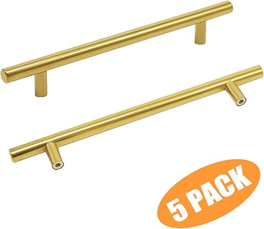 Probrico 6 3 10 160mm Hole Centers Brushed Brass Cabinet Pulls