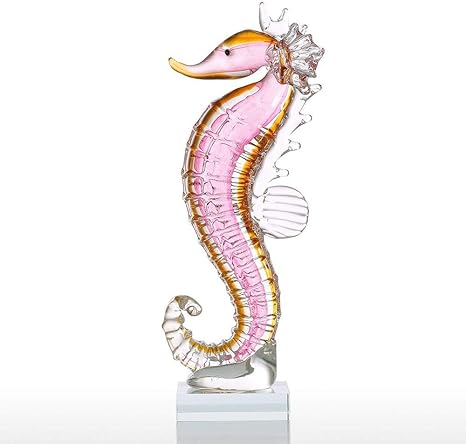 Amazon Wzzjp シンプルな現代の漫画の彫刻で手作りの施釉ピンクタツノオトシゴは 11 8 29センチメートルを工芸品 置物 オブジェ オンライン通販